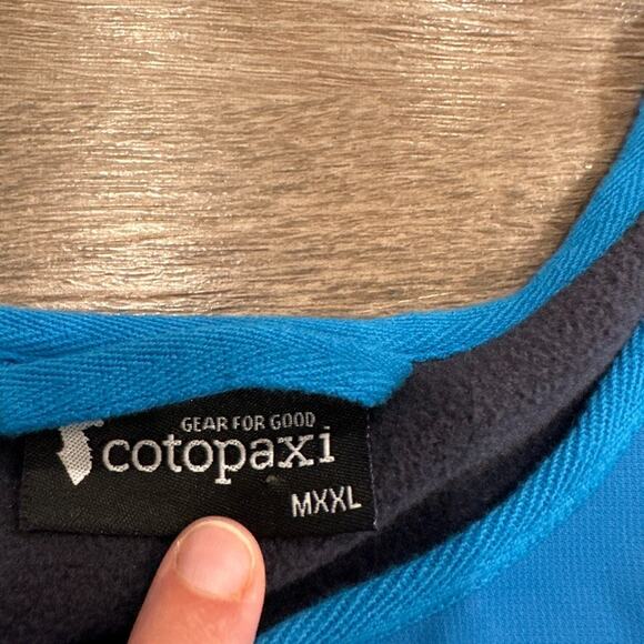 Cotopaxi Sabado Crew‎ Snap Fleece Pullover Sweater Mens XXL 2XL Blue Outdoor - Picture 4 of 10
